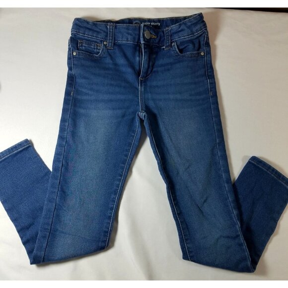 Wonder Nation Girls Jeans size 8 Blue skinny slim medium wash adjustable waist - Picture 10 of 16